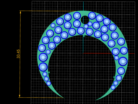 DIAMOND MOON PENDANT 3D PRINTABLE MODEL Model 3D