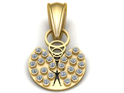 男士设计精美吊坠 3D 打印模型 3D 模型