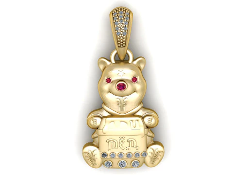 PRECIOSO URSO DE PELUCHE PINGENTE 3D IMPRIM&iacute;VEL MODELO Modelo 3D