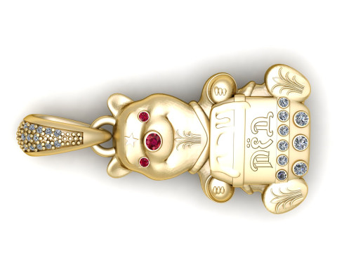 PRECIOUS TEDDY BEAR PENDANT 3D PRINTABLE MODEL 3D Model