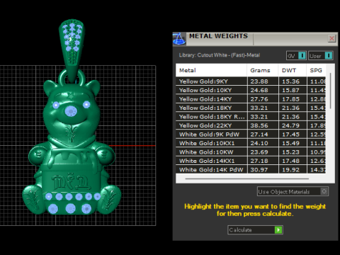 PRECIOUS TEDDY BEAR PENDANT 3D PRINTABLE MODEL 3D Model
