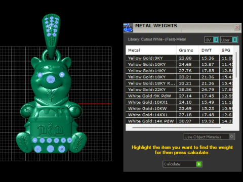 PRECIOUS TEDDY BEAR PENDANT 3D PRINTABLE MODEL 3D Model