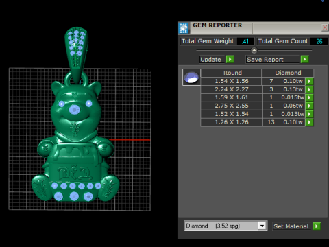 PRECIOUS TEDDY BEAR PENDANT 3D PRINTABLE MODEL 3D Model