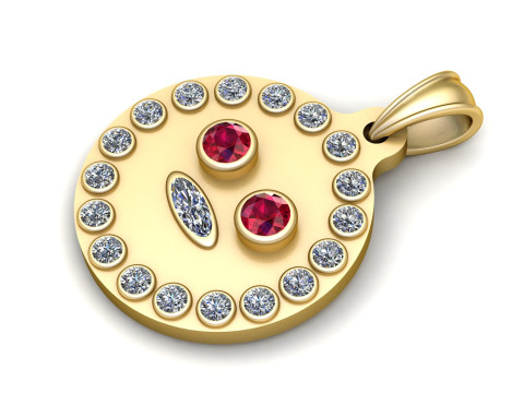 FACE EMOJI COIN PENDANT 3D PRINTABLE MODEL 3D Model