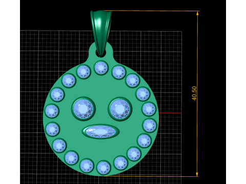 FACE EMOJI COIN PENDANT 3D PRINTABLE MODEL 3D Model