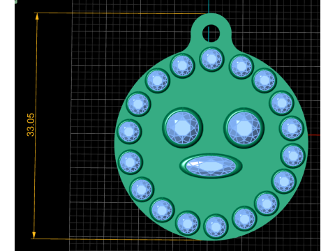 FACE EMOJI COIN PENDANT 3D PRINTABLE MODEL 3D Model