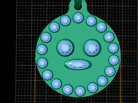 FACE EMOJI COIN PENDANT 3D PRINTABLE MODEL 3D Model