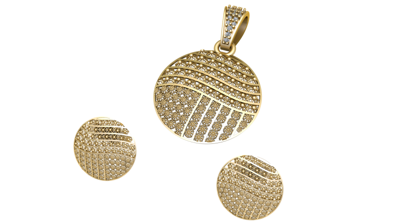 LUXURY GOLD LOCKET SET 3D PRINTABLE MODEL 3D-Modell .c4d .max .obj .3ds .fbx .stl .blend 