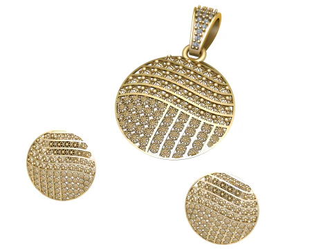 LUXURY GOLD LOCKET SET 3D PRINTABLE MODEL 3D Model