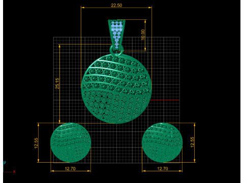 LUXURY GOLD LOCKET SET 3D PRINTABLE MODEL 3D-Modell