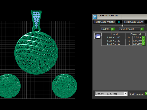 LUXURY GOLD LOCKET SET 3D PRINTABLE MODEL 3D-Modell