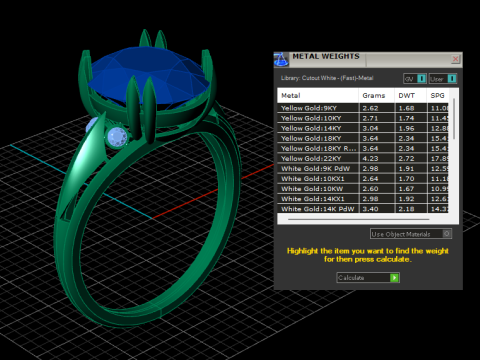 GOLD AND BLUE SAPPHIRE RING 3D PRINTABLE MODEL Model 3D