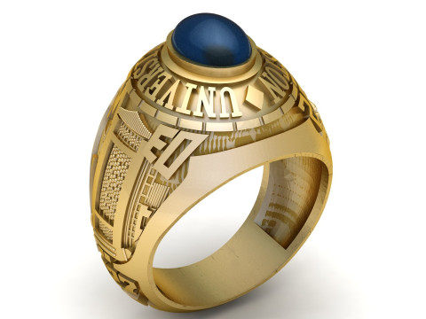 BIG STONE MEN RING 3D PRINTABLE MODEL 3D Model