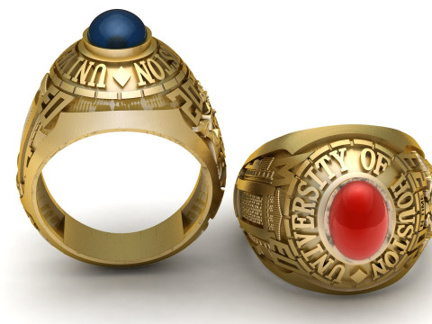 BIG STONE MEN RING 3D PRINTABLE MODEL Modello 3D