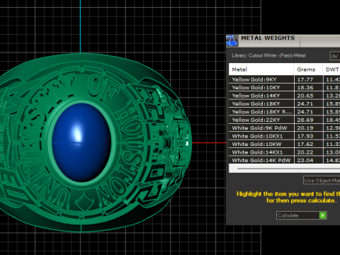 BIG STONE MEN RING 3D PRINTABLE MODEL Modello 3D