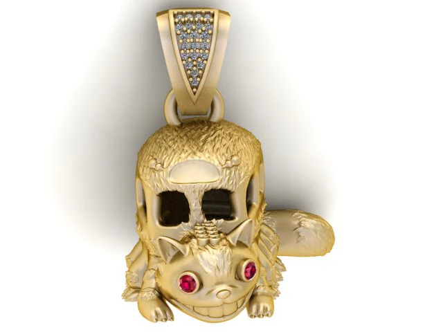 Monster face pendant 3d printable model 3D Print Model .c4d .max .obj .3ds .fbx .stl .blend 