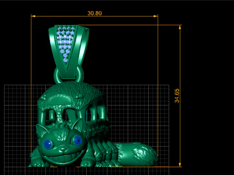Monster face pendant 3d printable model 3D Print Model