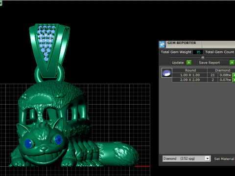 Monster face pendant 3d printable model 3D Print Model