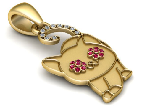 Archivo CAT PENDANT 3D PRINTABLE MODEL Modello di stampa 3D