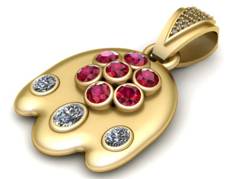 Lord Lakshmi PENDANT 3D PRINTABLE MODEL 3D Print Model