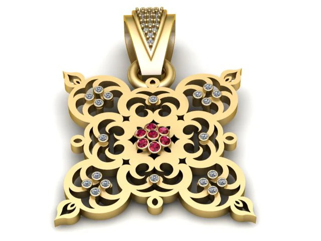 Joyalukkas PENDANT 3D PRINTABLE MODEL 3D Print Model .c4d .max .obj .3ds .fbx .stl .blend