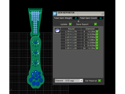 ShipJewel Crystal PENDANT 3D PRINTABLE MODEL Modelo de impresión 3D