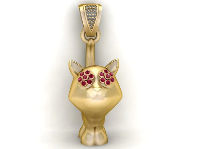 CAT PENDANT 3D PRINTABLE MODEL 3D Print Model .c4d .max .obj .3ds .fbx .stl .blend 