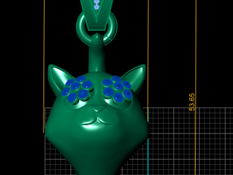 CAT PENDANT 3D PRINTABLE MODEL Modello di stampa 3D