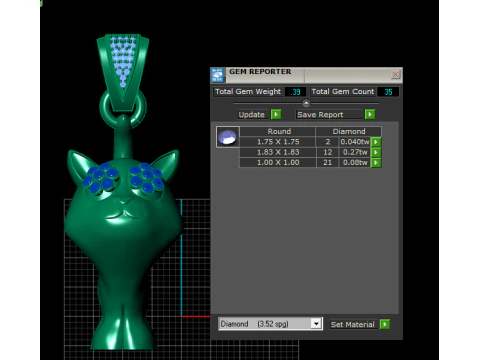 CAT PENDANT 3D PRINTABLE MODEL 3D Print Model