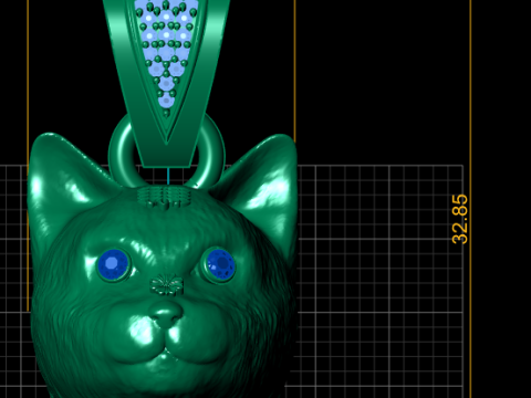 Lucky cat PENDANT 3D PRINTABLE MODEL Modello di stampa 3D