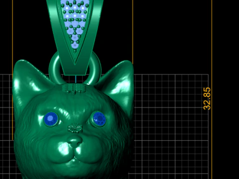 PINGENTE DE gato da sorte 3D MODELO IMPRIM&Iacute;VEL Modelo de Impressão 3D