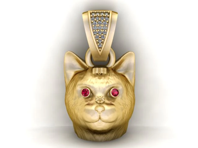 Lucky cat PENDANT 3D PRINTABLE MODEL 3D Print Model .c4d .max .obj .3ds .fbx .stl .blend