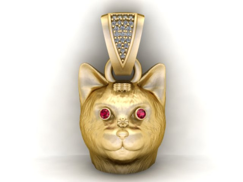 Lucky cat PENDANT 3D PRINTABLE MODEL Modello di stampa 3D