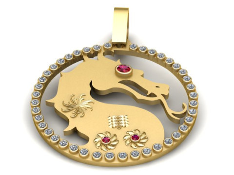 DRAGON PENDANT 3D PRINTABLE MODEL 3D Print Model