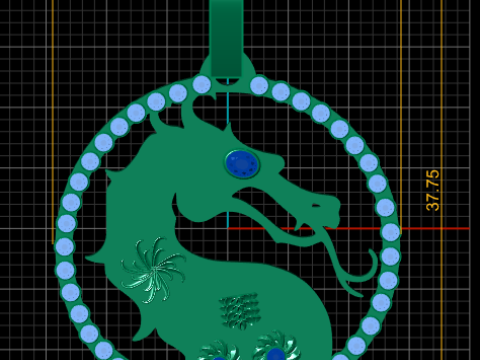 DRAGON PENDANT 3D PRINTABLE MODEL 3D Print Model
