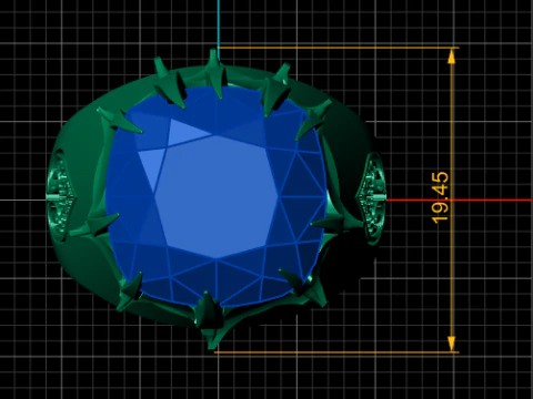 STYLISH RING PENDANT 3D PRINTABLE MODEL 3D Print Model