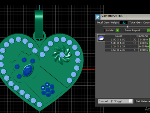 HEART PENDANT 3D PRINTABLE MODEL 3D-Druckmodell