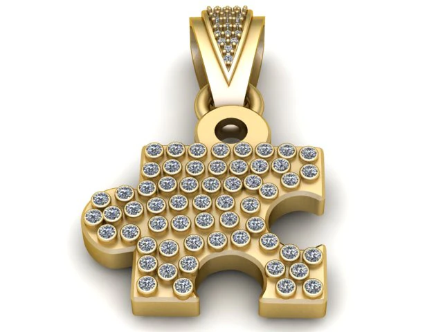 Puzzle PENDANT 3D PRINTABLE MODEL 3D Print Model .c4d .max .obj .3ds .fbx .stl .blend 
