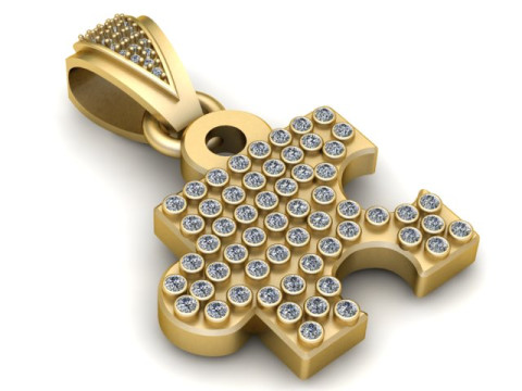Puzzle PENDANT 3D PRINTABLE MODEL Model Cetak 3D