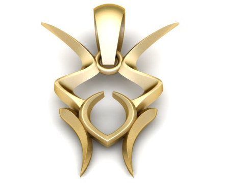 AMERICAN STYLE PENDANT 3D PRINTABLE MODEL 3D-printmodel