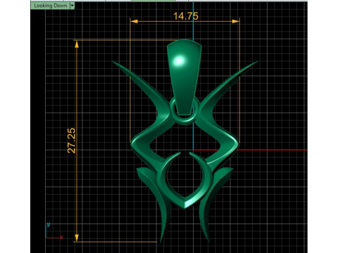 AMERICAN STYLE PENDANT 3D PRINTABLE MODEL Modèles 3D en vedette
