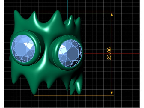 MOONEYE ringPENDANT 3D PRINTABLE MODEL 3D Print Model
