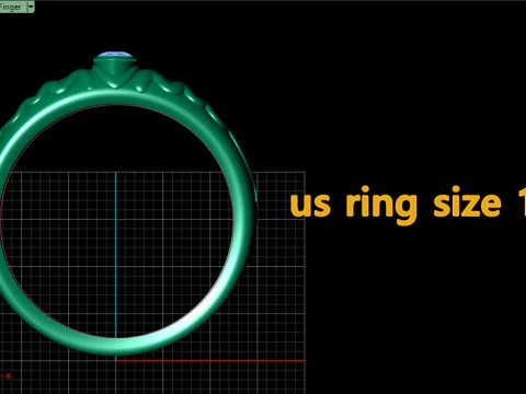 Stuller Solitaire Ring PENDANT 3D PRINTABLE MODEL 3D Print Model