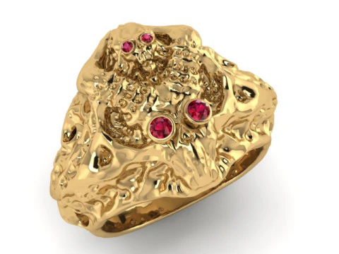 Lion ring PANDANT 3D PRINTABLE MODAL 3D Print Model