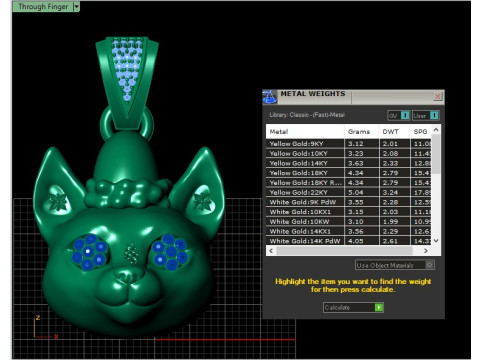 GOLD CAT PANDANT 3D PRINTABLE MODAl 3D Baskı Modeli
