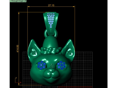 GOLD CAT PANDANT 3D PRINTABLE MODAl 3D Baskı Modeli