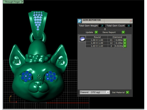 GOLD CAT PANDANT 3D PRINTABLE MODAl 3D Baskı Modeli