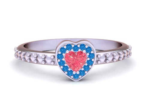 Heart ring PENDANT 3D PRINTABLE MODEL Modèles 3D en vedette