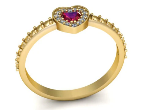 Heart ring PENDANT 3D PRINTABLE MODEL 3D Print Model