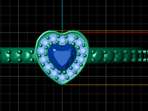 Heart ring PENDANT 3D PRINTABLE MODEL 3D Print Model